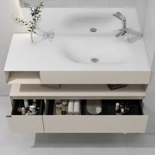 Тумба с раковиной Black&White Universe 9551200L 120 см бежевый